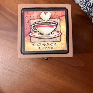Vintage Crazy mountain Coffee Time coaster boxed set